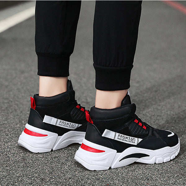 Men's Lace-up Color-matching Sneakers - Outfit Emporium