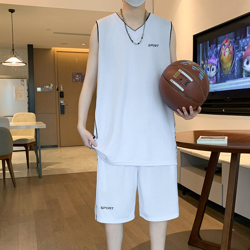 Basketball Wear Short Sleeve Vest Leisure Sports Suit
