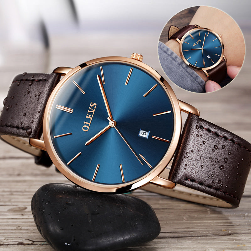 Olevs Men's Waterproof Auto Date Quartz Wristwatch - Outfit Emporium