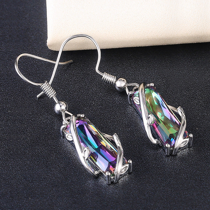 Zircon Geometric Copper Earrings for Ladies