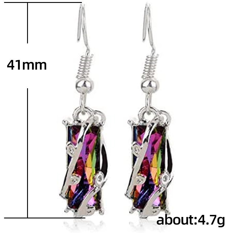 Zircon Geometric Copper Earrings for Ladies