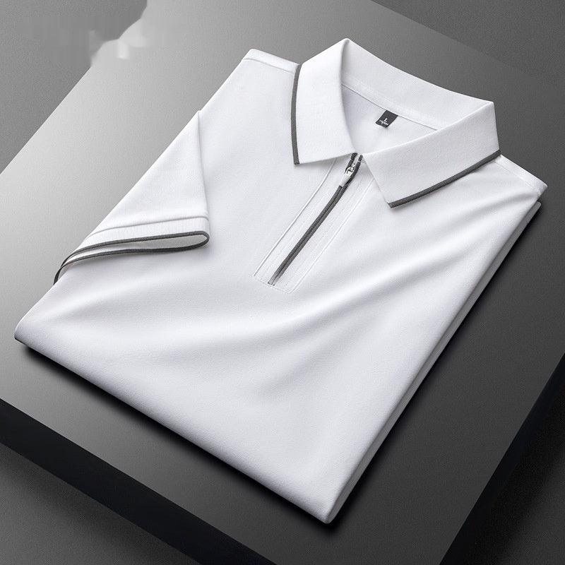 Men's Lapel Silk Business Casual Top