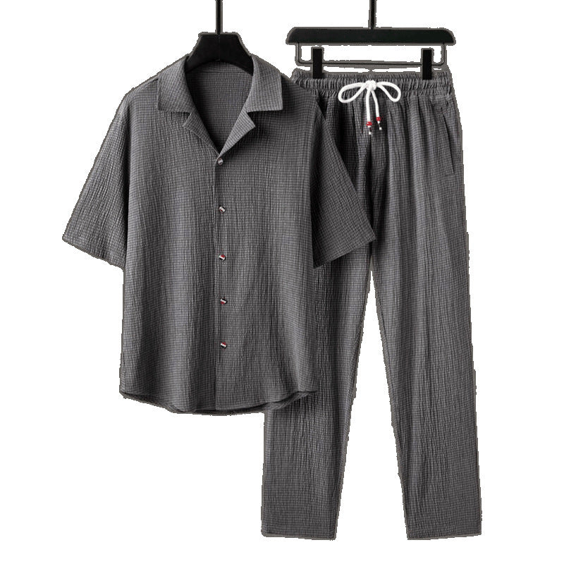 Casual Men's Sports High-end Half Sleeve Two-piece Set