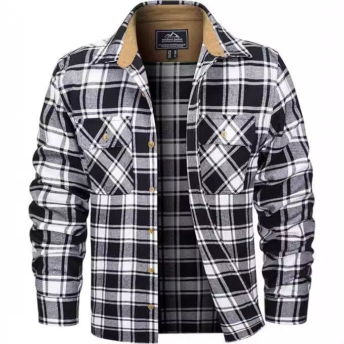 Men's Flannel Casual Button Shirt - Outfit Emporium