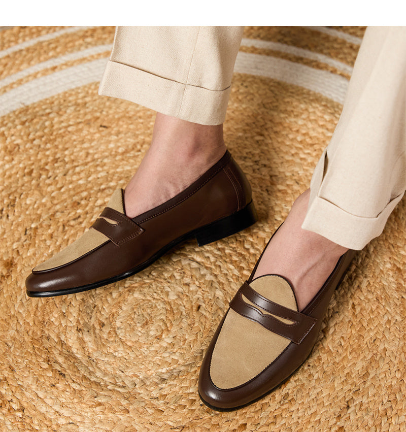 Loafers Belgium Champagne British Style Casual - Outfit Emporium