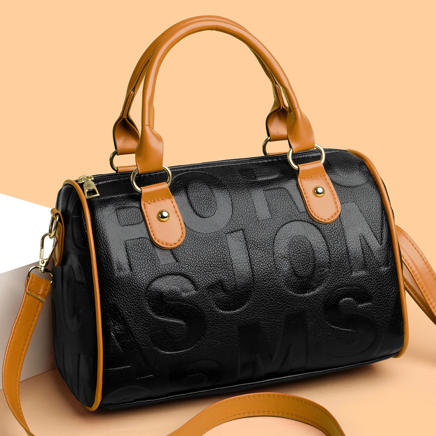 Authentic Leather Tactile Feel Large-capacity Crossbody Bag - Outfit Emporium