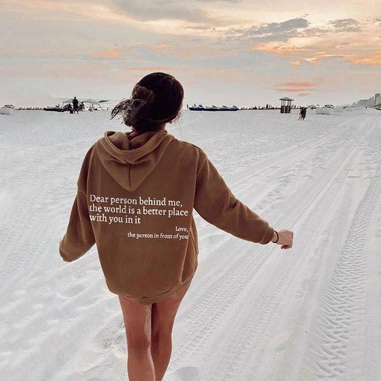 Kangaroo Pocket Drawstring Printed Hoodie - Outfit Emporium