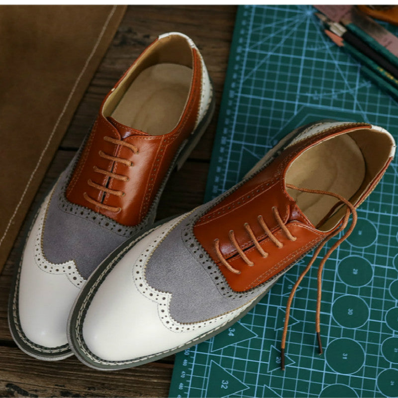 Men's Carved Brogue Shoes - Outfit Emporium