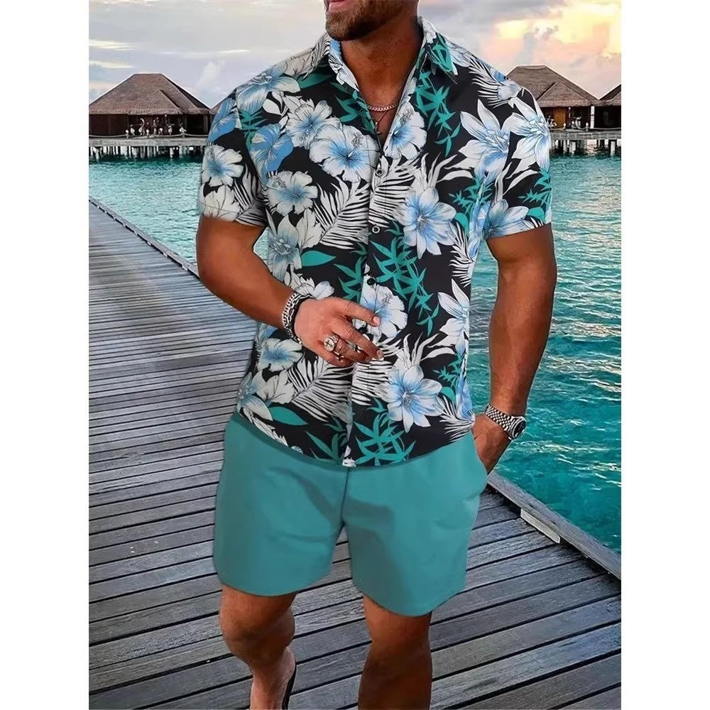 Beach Style Short Sleeve Shirt Men's Suit - Outfit Emporium