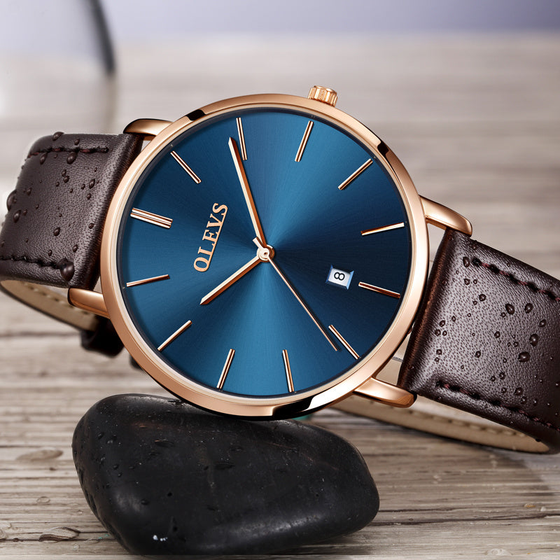 Olevs Men's Waterproof Auto Date Quartz Wristwatch - Outfit Emporium