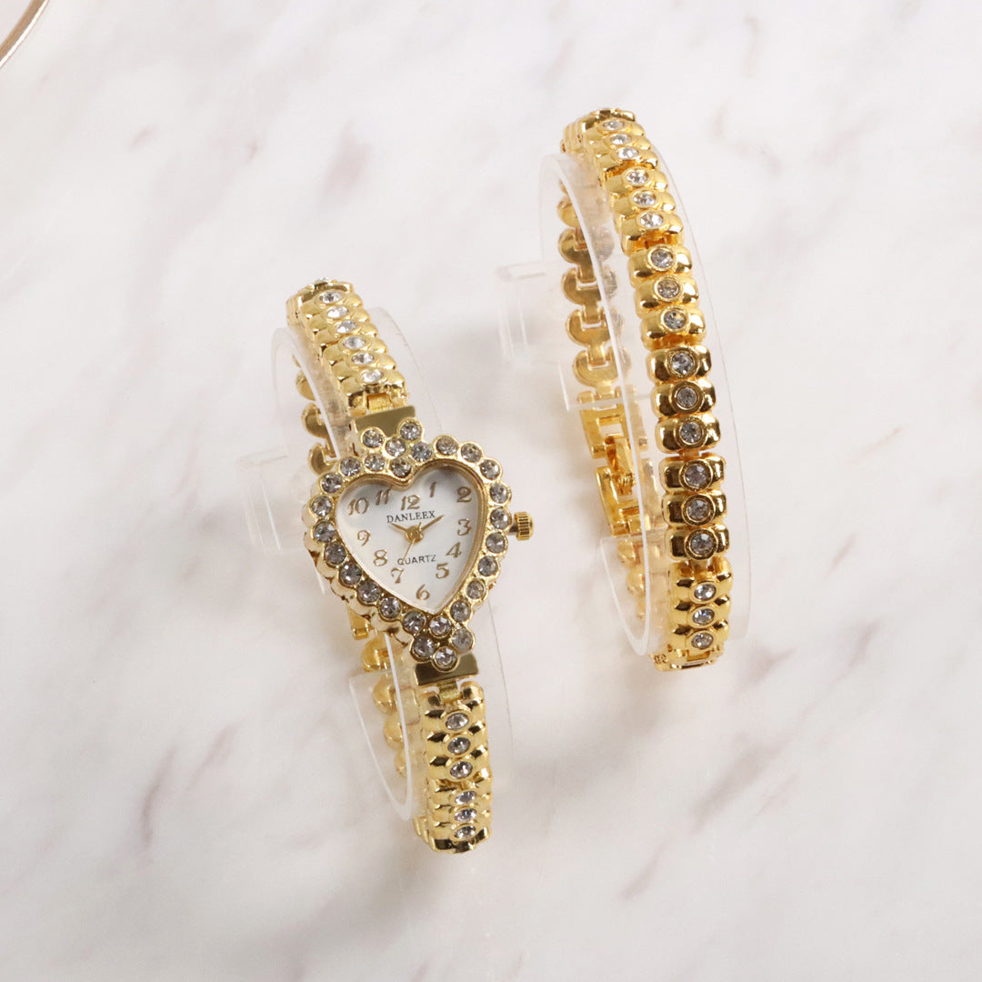 Women's Watch Heart-shaped Rhinestone