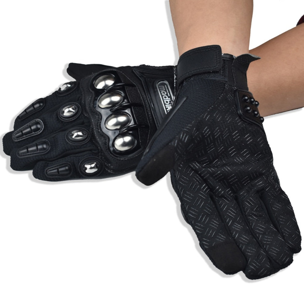 Off-Road Alloy Protective Motorcycle Riding Gloves - Outfit Emporium