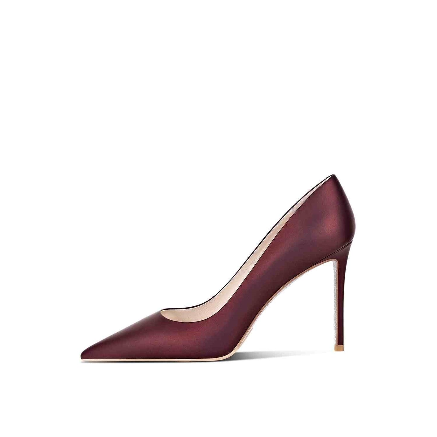 Women's Stiletto Heel Leather Pumps - Outfit Emporium