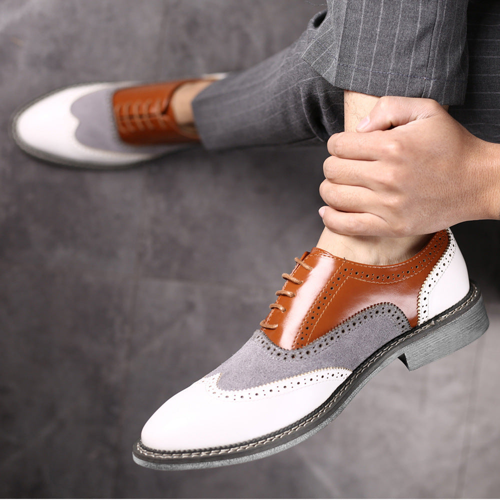Men's Carved Brogue Shoes - Outfit Emporium