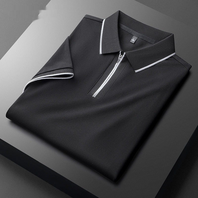 Men's Lapel Silk Business Casual Top