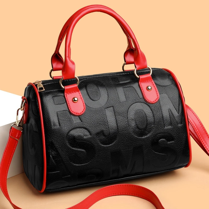 Authentic Leather Tactile Feel Large-capacity Crossbody Bag - Outfit Emporium