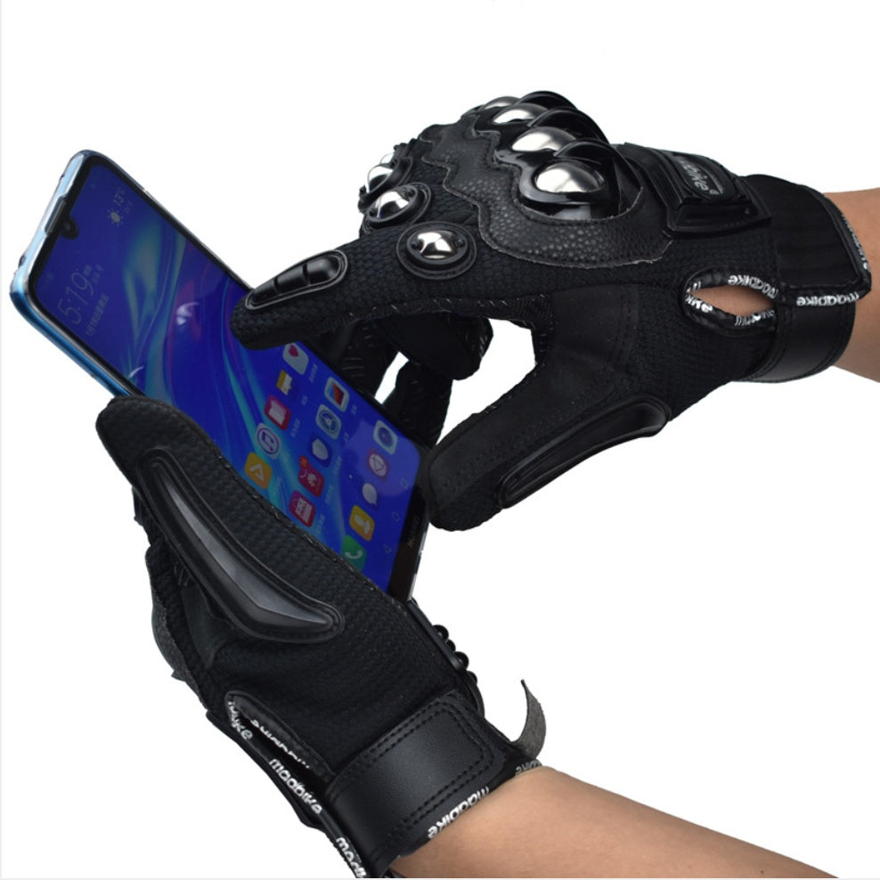Off-Road Alloy Protective Motorcycle Riding Gloves - Outfit Emporium
