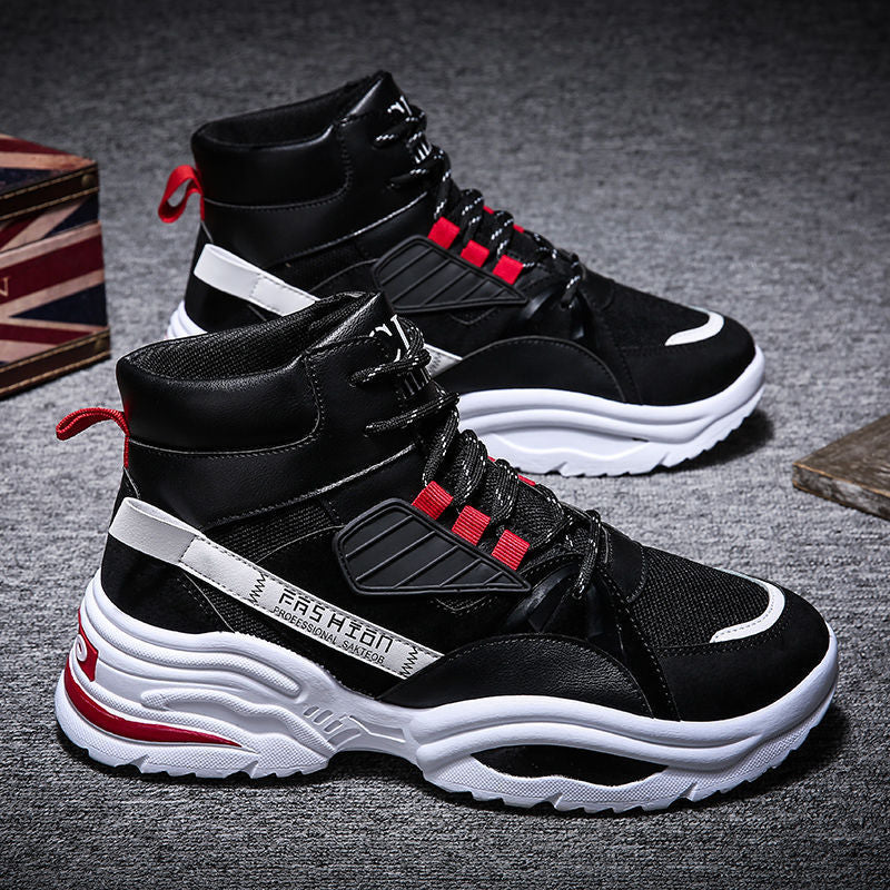 Men's Lace-up Color-matching Sneakers - Outfit Emporium