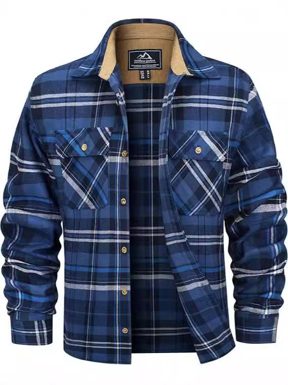 Men's Flannel Casual Button Shirt - Outfit Emporium