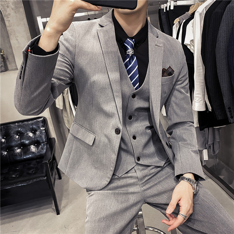 Business Formal Wear Plus Size Swallowtail Men's Suit