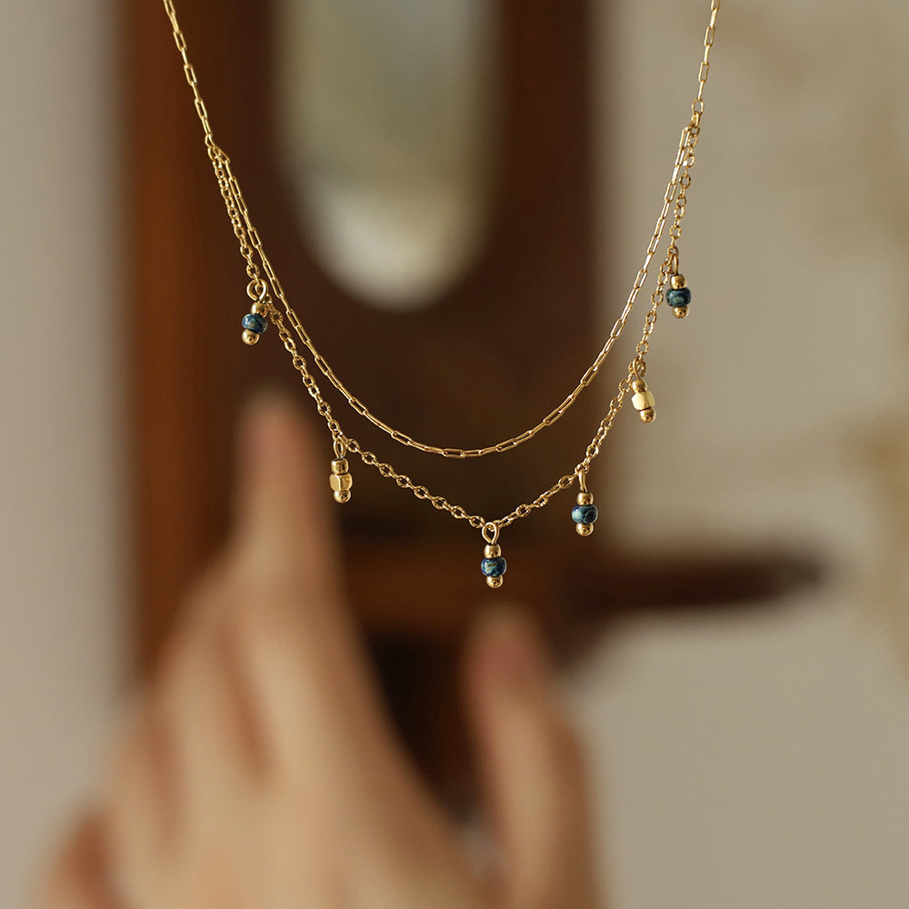 Antique Blue Beads Handmade Pendant