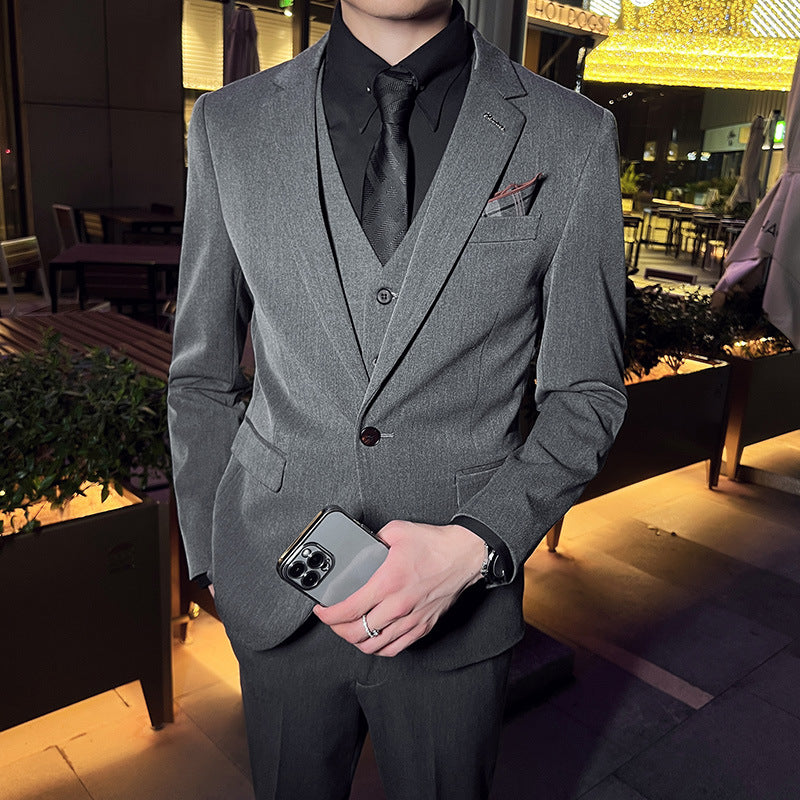 Business Formal Wear Plus Size Swallowtail Men's Suit
