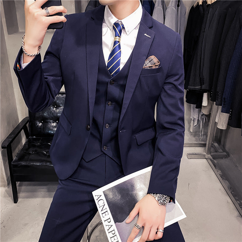Business Formal Wear Plus Size Swallowtail Men's Suit