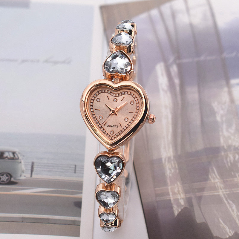 Women's Heart-shaped Diamond Watch