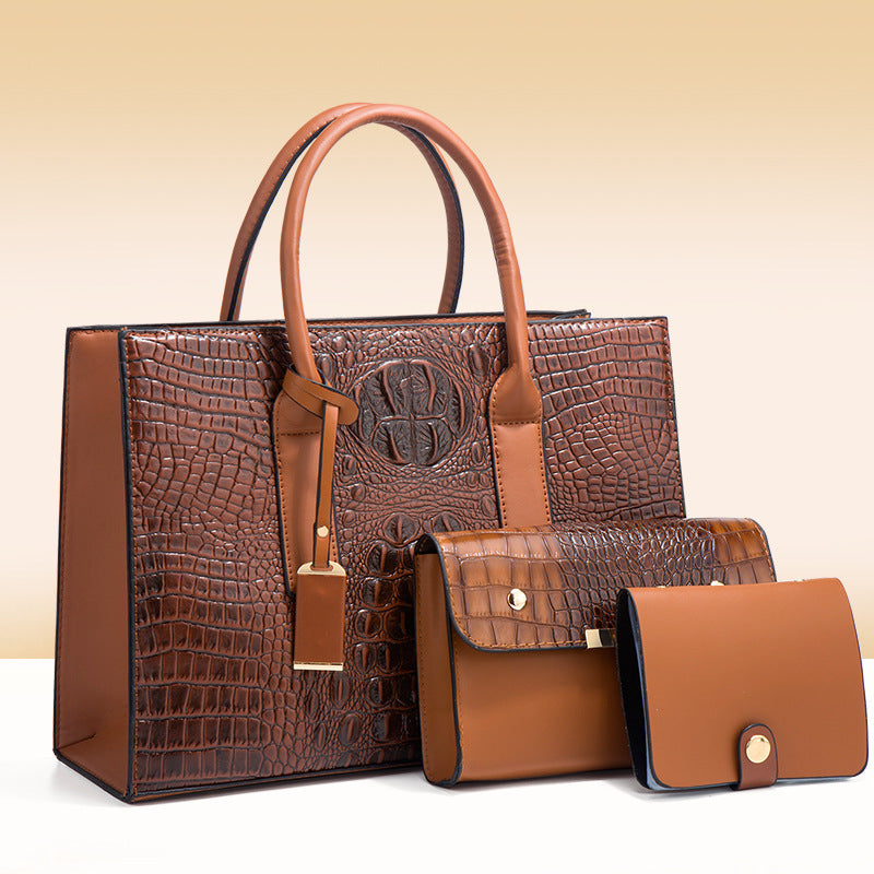 Women's Handbag Shoulder Bag Three-piece Set - Outfit Emporium