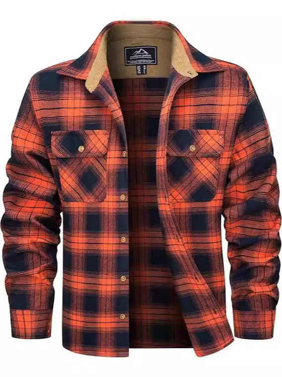 Men's Flannel Casual Button Shirt - Outfit Emporium