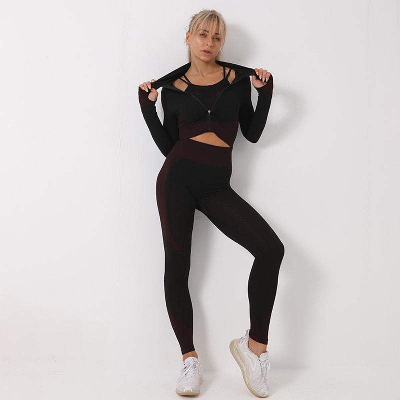 Women's 3PCS Yoga Sport Tracksuit Set - Outfit Emporium