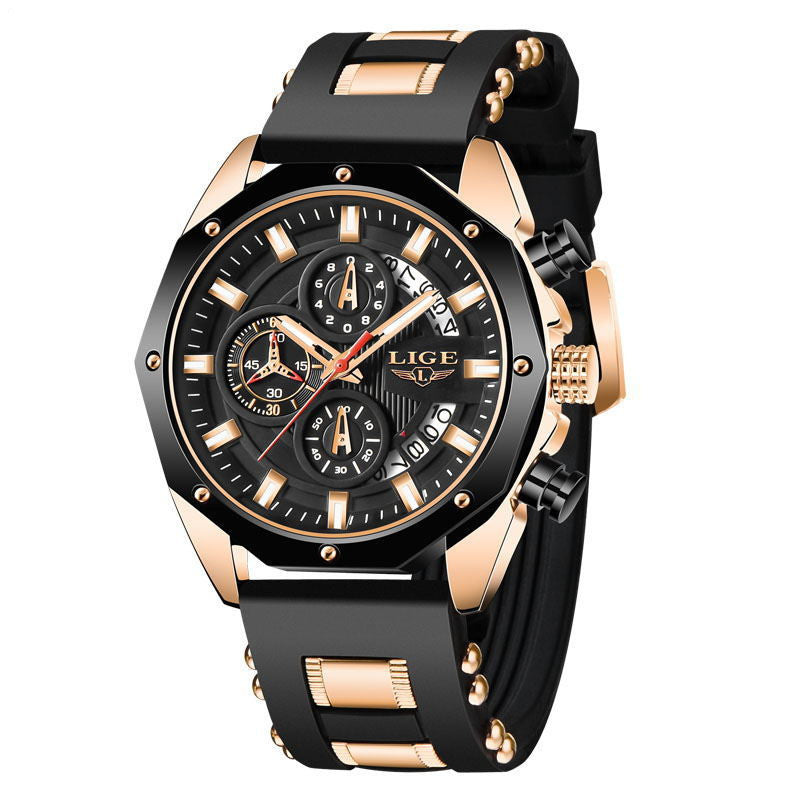 Lige Waterproof Chronograph Wristwatch - Outfit Emporium