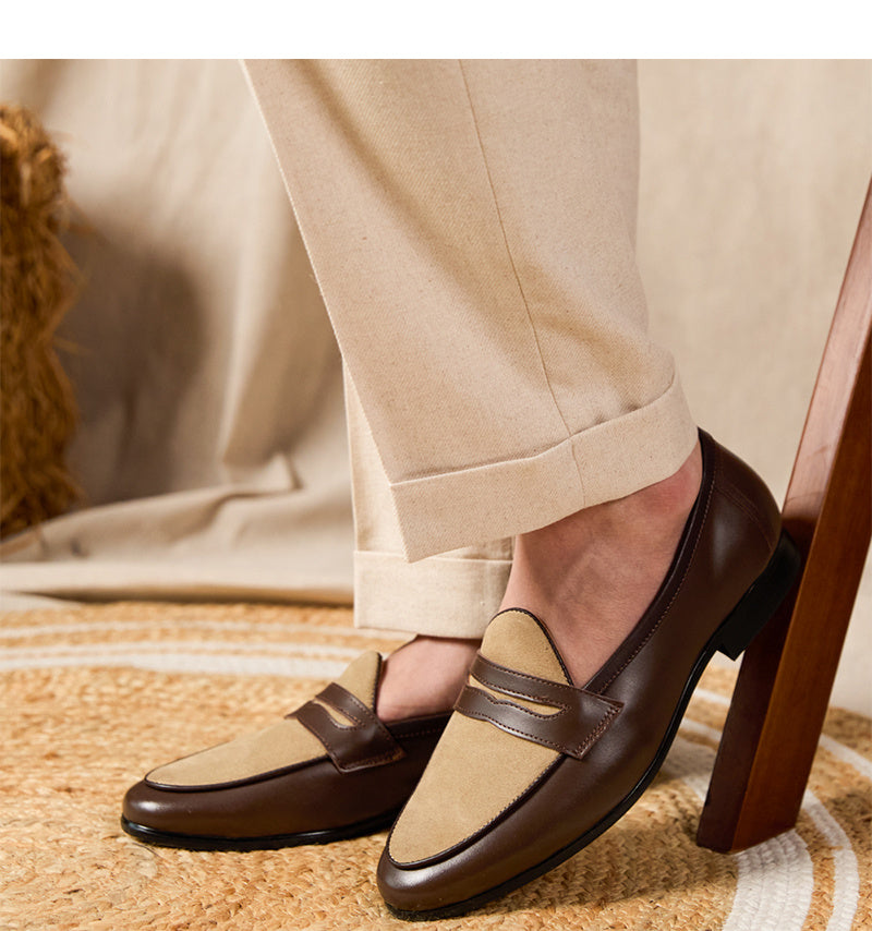 Loafers Belgium Champagne British Style Casual - Outfit Emporium