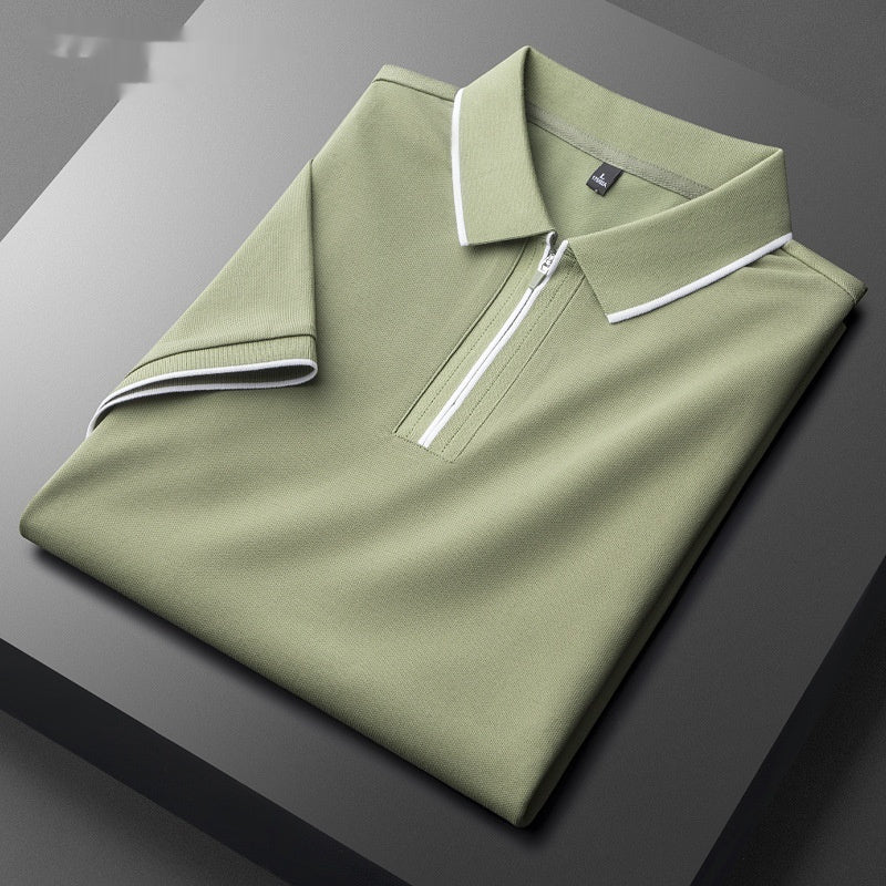 Men's Lapel Silk Business Casual Top