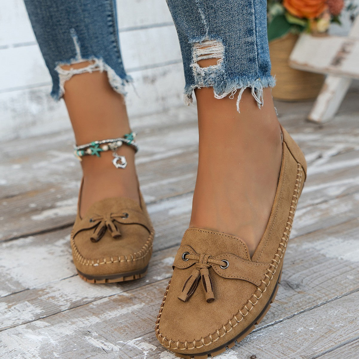 Women's Bow Simple Flat Shoes - Outfit Emporium