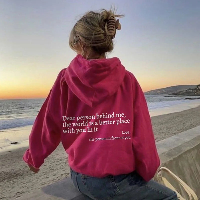 Kangaroo Pocket Drawstring Printed Hoodie - Outfit Emporium