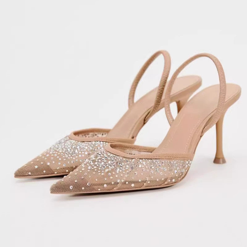 Women's Bright Mesh Fashion Classy High Heels - Outfit Emporium