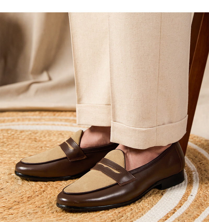 Loafers Belgium Champagne British Style Casual - Outfit Emporium