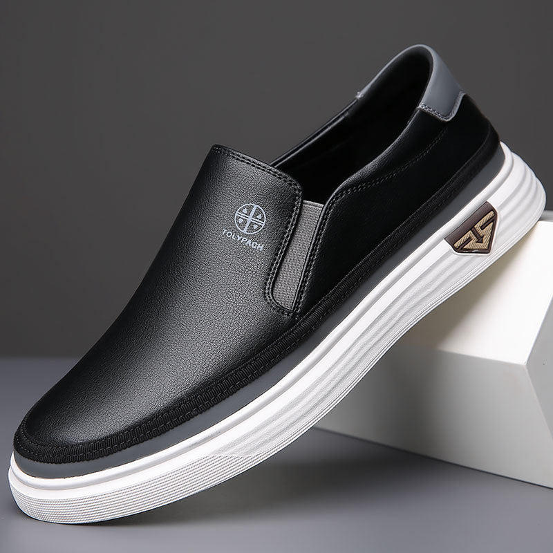 Lazy Slip On Men's Casual Leather Shoes - Outfit Emporium