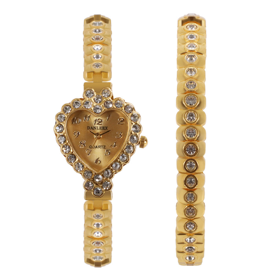 Women's Watch Heart-shaped Rhinestone