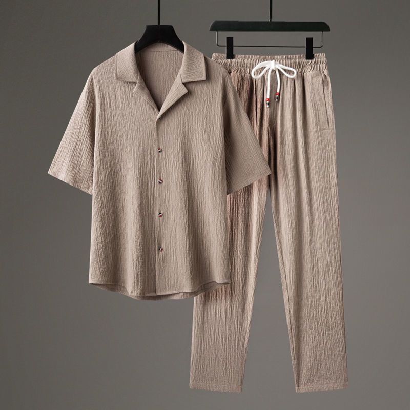Casual Men's Sports High-end Half Sleeve Two-piece Set