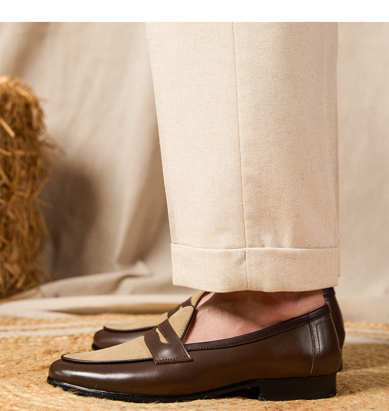 Loafers Belgium Champagne British Style Casual - Outfit Emporium