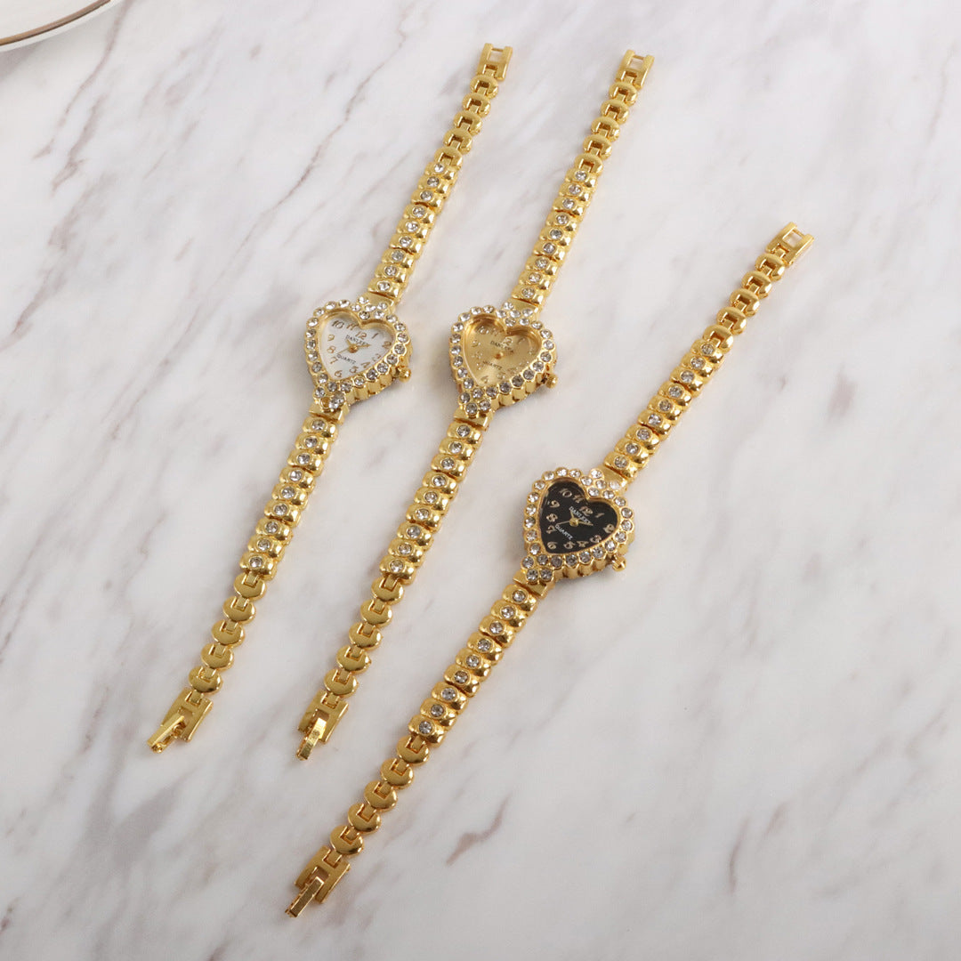 Women's Watch Heart-shaped Rhinestone