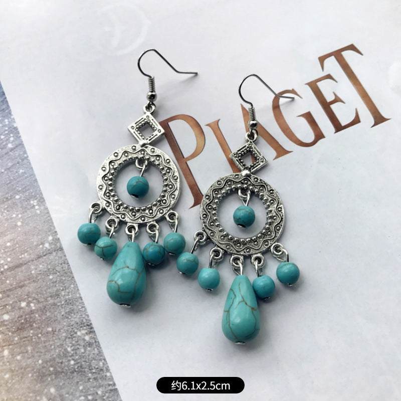 Elegance Retro Turquoise Earrings