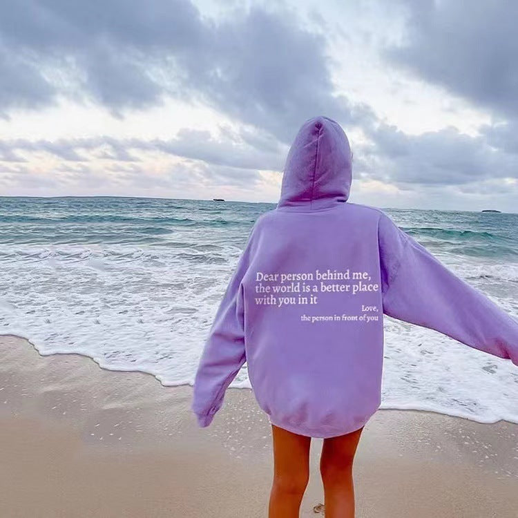 Kangaroo Pocket Drawstring Printed Hoodie - Outfit Emporium