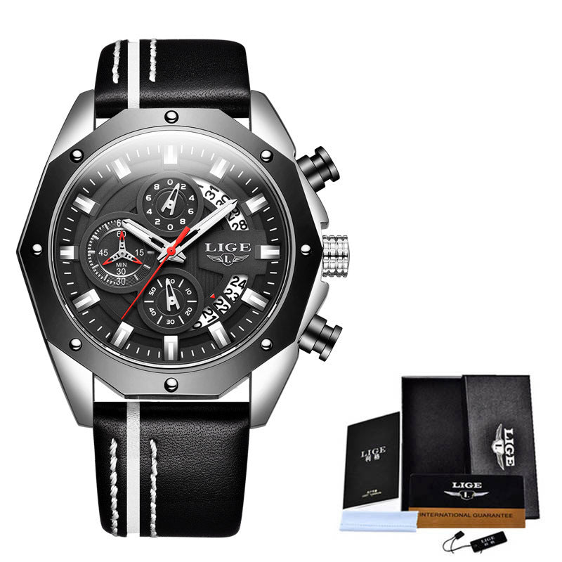 Lige Waterproof Chronograph Wristwatch - Outfit Emporium