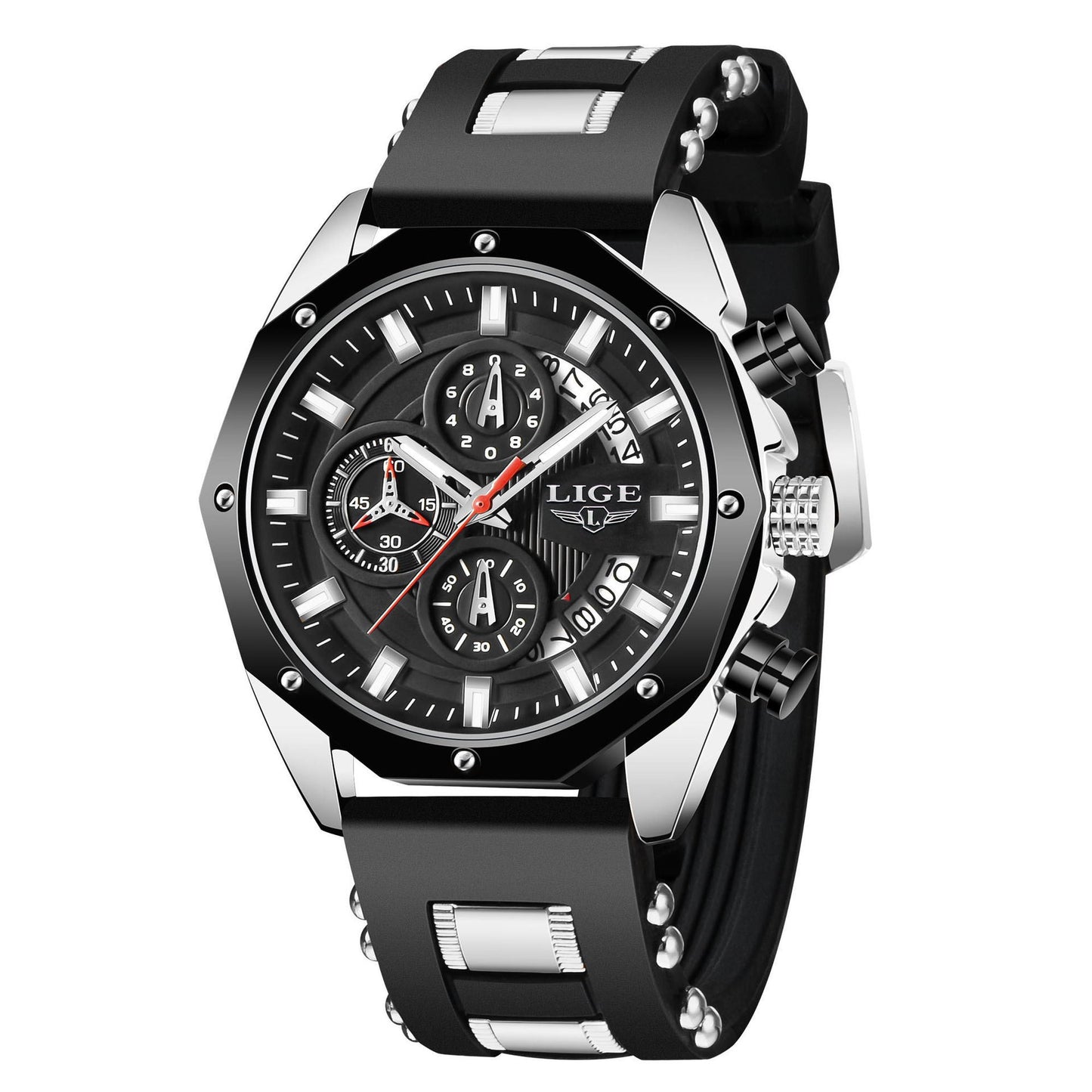 Lige Waterproof Chronograph Wristwatch - Outfit Emporium