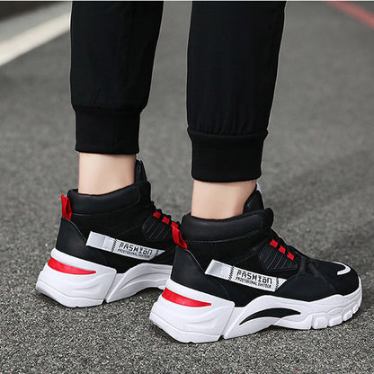 Men's Lace-up Color-matching Sneakers - Outfit Emporium