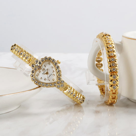Women's Watch Heart-shaped Rhinestone