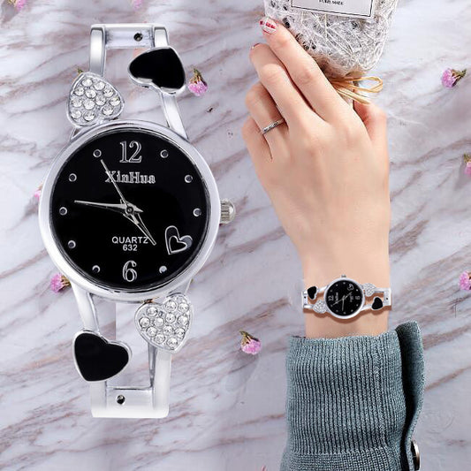 Women's set diamond British watches - Outfit Emporium